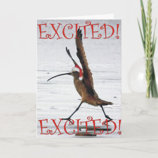 Aufgeregtes Curlew Feiertagskarte