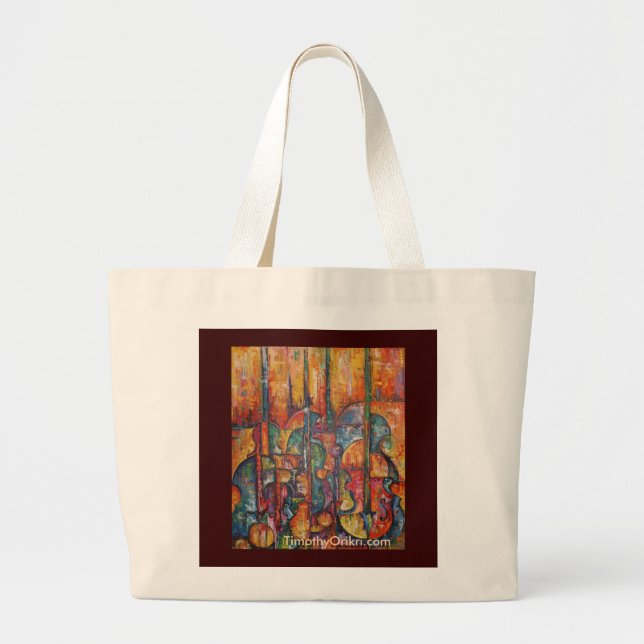 Aufgereihte Instrument-Kunst-Taschen-Tasche Jumbo Stoffbeutel (Vorne)