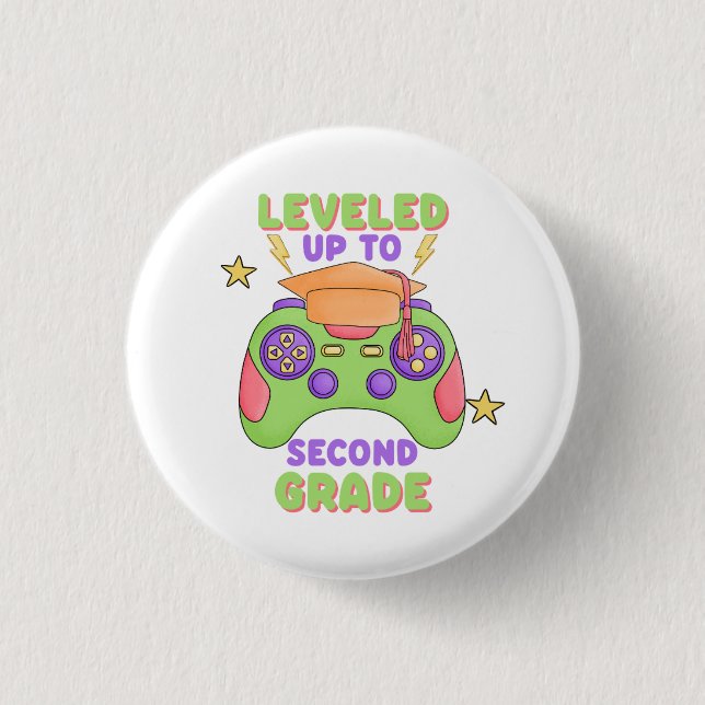 Aufgestiegen in die zweite Klasse Button (Vorderseite)