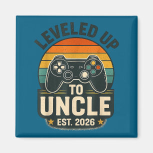 Aufgestiegen zum Onkel 2026 Gamer Gaming Schwanger Magnet