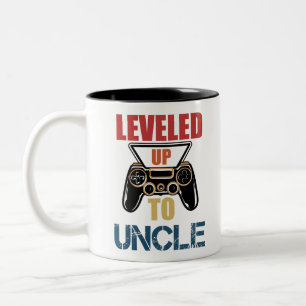 Aufgestiegen zum Onkel Neues Onkel T-Shirt Neues O Zweifarbige Tasse
