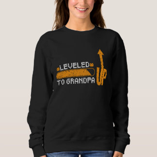 Aufgestiegen zum Opa Neuer Opa Retro Grunge Gam Sweatshirt
