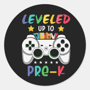 Aufgestiegen zum Pre-K-Gamer - Geschenk für Schula Runder Aufkleber