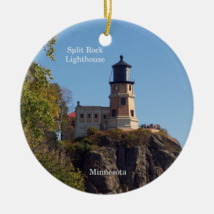 Aufgeteilte Felsen-Leuchtturmverzierung Keramik Ornament