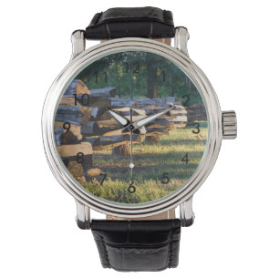 Aufgeteilte Schienen-Zaun Armbanduhr