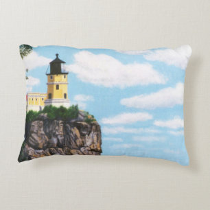 Aufgeteilter Felsen-Leuchtturm Zierkissen