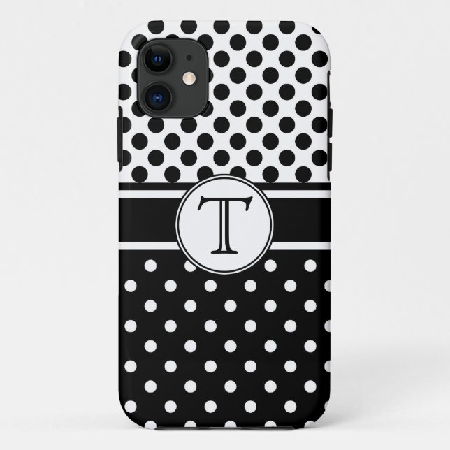 Aufgeteiltes Schwarz-weißes Case-Mate iPhone Hülle (Rückseite)