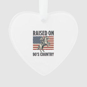 Aufgewachsen auf 90er Country Cowboy Western-Shirt Ornament