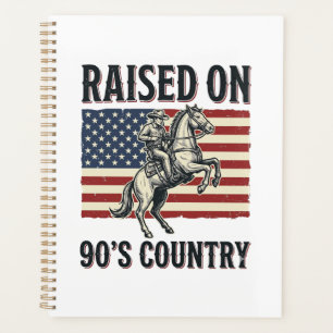 Aufgewachsen auf 90er Country Cowboy Western-Shirt Planer