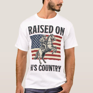Aufgewachsen auf 90er Country Cowboy Western-Shirt T-Shirt