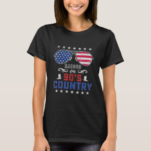 Aufgewachsen auf Country Music Aviator Sonnenbrill T-Shirt