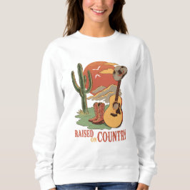 Aufgewachsen auf Land - rustikales Western-Design Sweatshirt