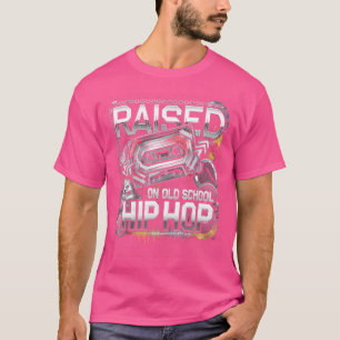 Aufgewachsen auf Old School Hip Hop Cassette Graff T-Shirt
