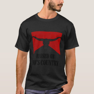 Aufgewachsen auf Rodeo, Country Bull Skull Western T-Shirt