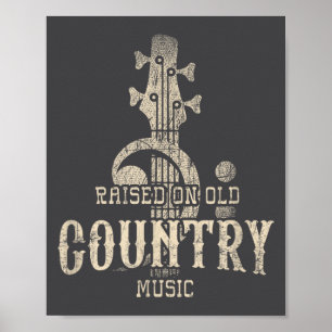 Aufgewachsen mit alter Country-Musik 80er 90er Vin Poster