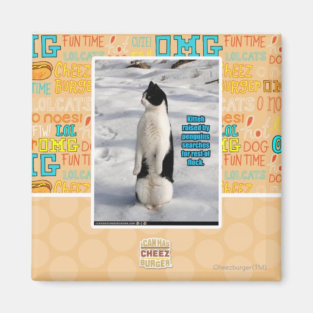 Aufgewachsen von Pinguinen Magnet (Vorne)