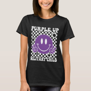 Aufgewachsene für militärische Kinder Lila Shirt M