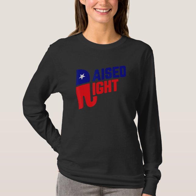 Aufgewachsene rechte republikanische Elefant Südli T-Shirt (Vorderseite)