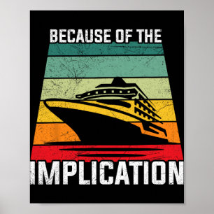 Aufgrund der Implikation Reisender Bootstour Kreuz Poster