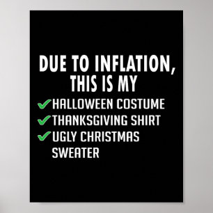 Aufgrund der Inflation Halloween Erntedank Weihnac Poster