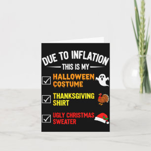 Aufgrund der Inflation ist das mein Halloween-Kost Karte