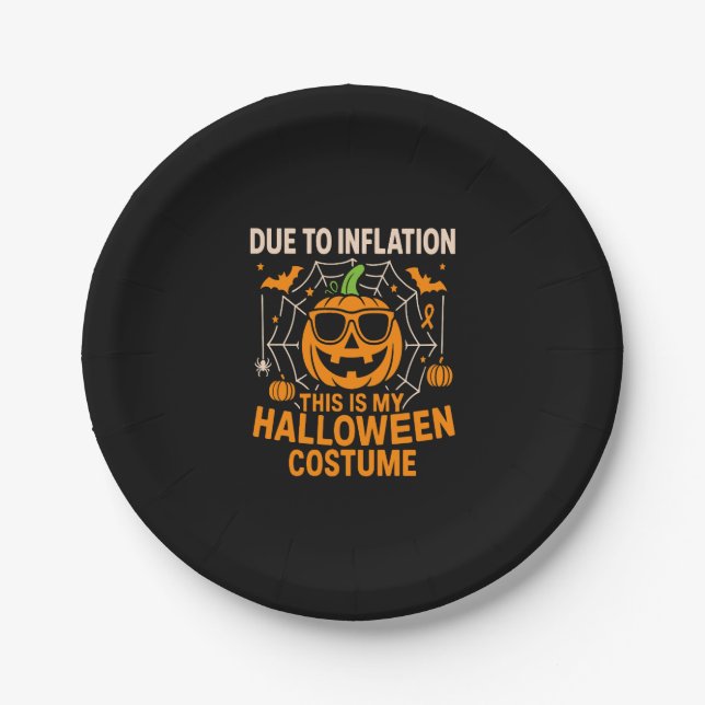 Aufgrund der Inflation ist dies mein Halloween Pappteller (Vorderseite)