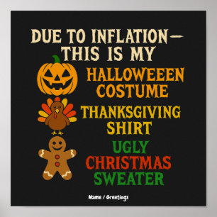 Aufgrund der Inflation ist dies mein lustiges Hall Poster