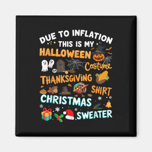 Aufgrund der Inflation lustig, Weihnachten Magnet