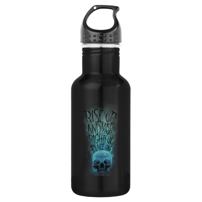 "Aufheben" - Skull & Rauch Graphic Edelstahlflasche (Vorderseite)