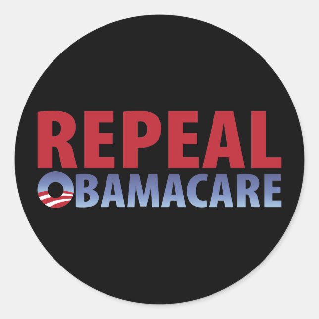 Aufhebung Obamacare Runder Aufkleber (Vorderseite)