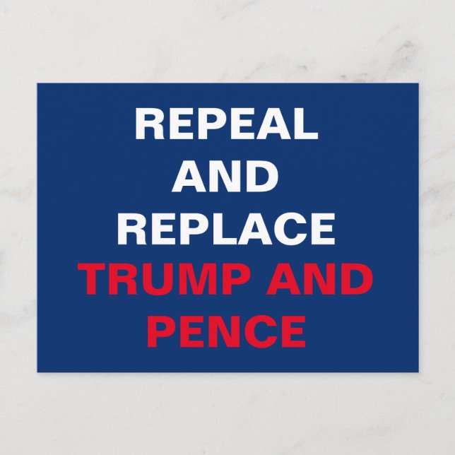 Aufhebung und Ersetzung von Trump und Pence Resist Postkarte (Vorderseite)