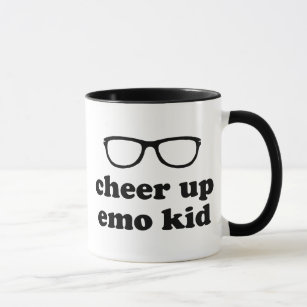 Aufheitern von Emo Kid   Niedliche Hipster-Brille Tasse