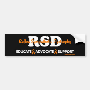 AUFKLÄREN EINTRATEN UNTERSTÜTZEN...RSD/CRPS AUTOAUFKLEBER