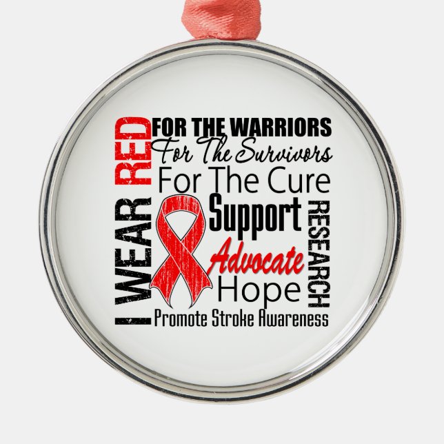 Aufklärung bei Red Ribbon TRIBUTE Silbernes Ornament (Vorne)
