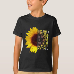 Aufklärungsmonat Sonnenblume Job Legasthenie Lehre T-Shirt