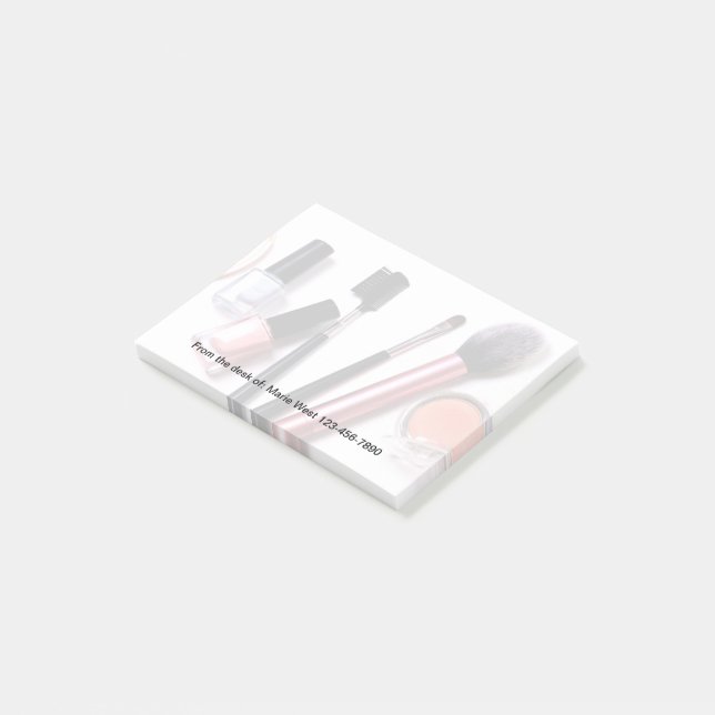 Aufklebende Texpads für Makeup und Kosmetik Post-it Klebezettel (angewinkelt)