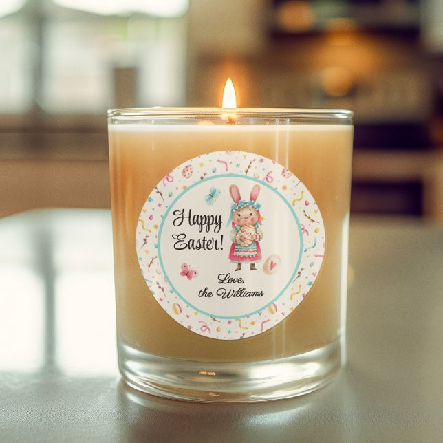 Aufkleber | 3-in Niedlich Happy Oaster Miss Bunny (Von Creator hochgeladen)