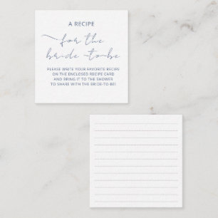 Aufkleber "A RECIPE" für die Brautdusche Begleitkarte