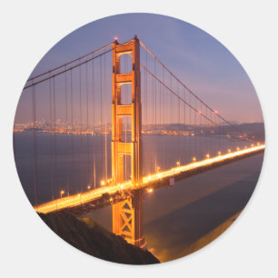 Aufkleber "Abend an der Golden Gate Bridge"