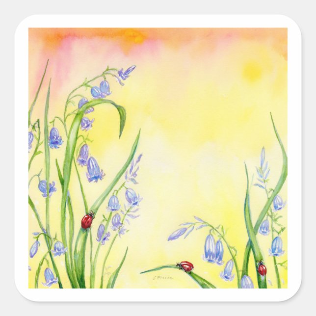 Aufkleber "Abend Bluebells" (Vorderseite)