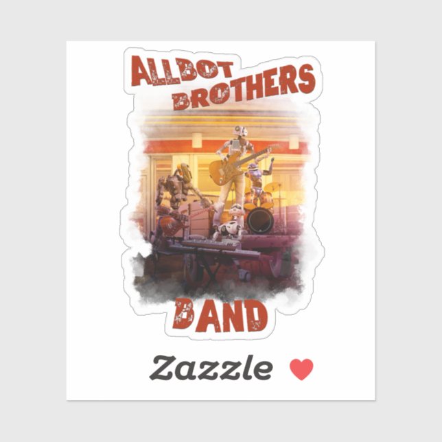 Aufkleber Allbot Brothers Band/Bobs Saucer Repair (Blatt)