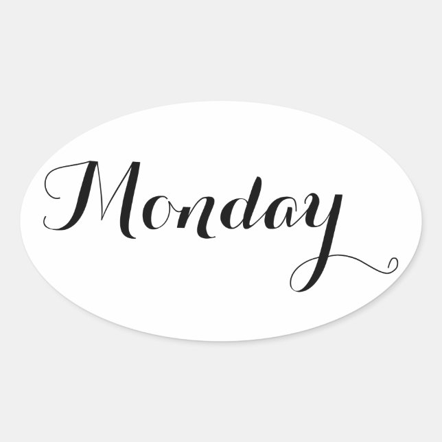 Aufkleber am Wochenende: Montag (Vorderseite)