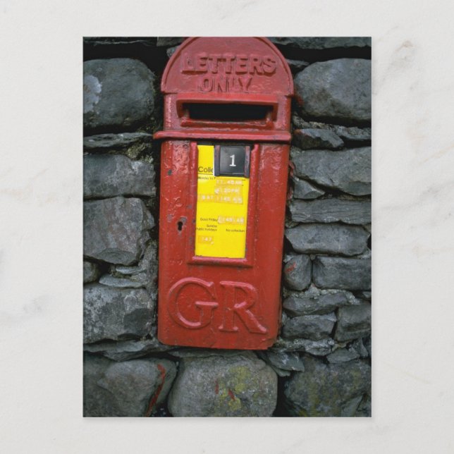 Aufkleber an Wand Postkarte (Vorderseite)