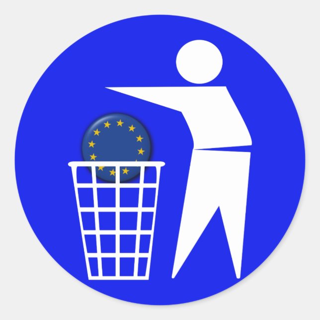 Aufkleber: Anti EU Protest 2c - Runder Aufkleber (Vorderseite)
