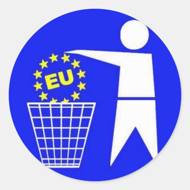 Aufkleber: Anti EU Protest Runder Aufkleber (Vorderseite)