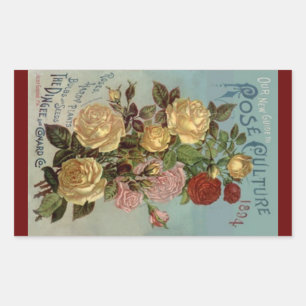 Aufkleber Antike Rosen 1894 Rosenzucht