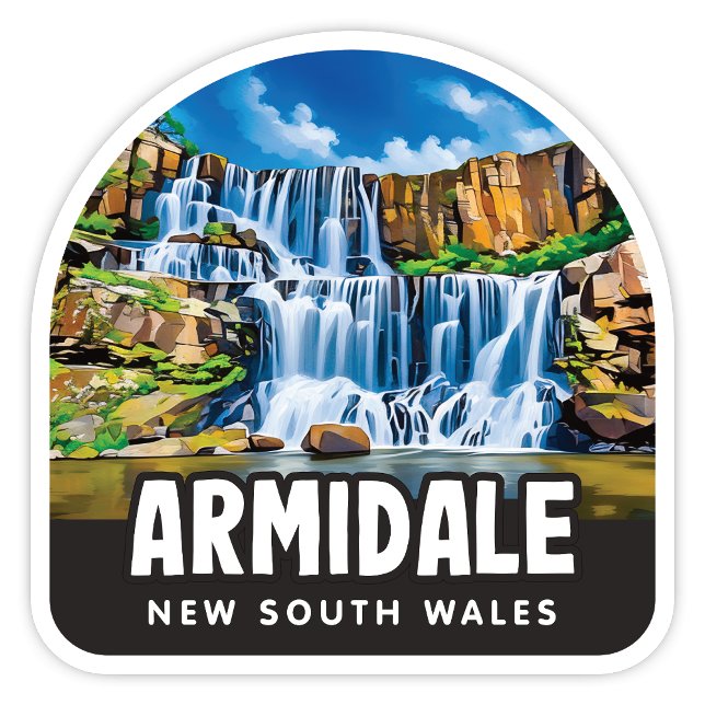 Aufkleber Armidale, NSW Australia (Armidale New South Wales Sticker (Ebor Falls))