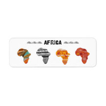 Aufkleber auf dem afrikanischen Kontinent