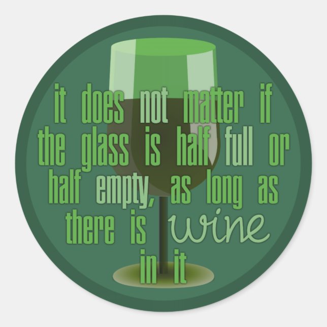 Aufkleber aus Weinglas (Vorderseite)