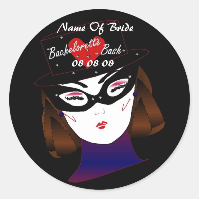 Aufkleber "Bachelorette Bash I" - individuell anpa (Vorderseite)